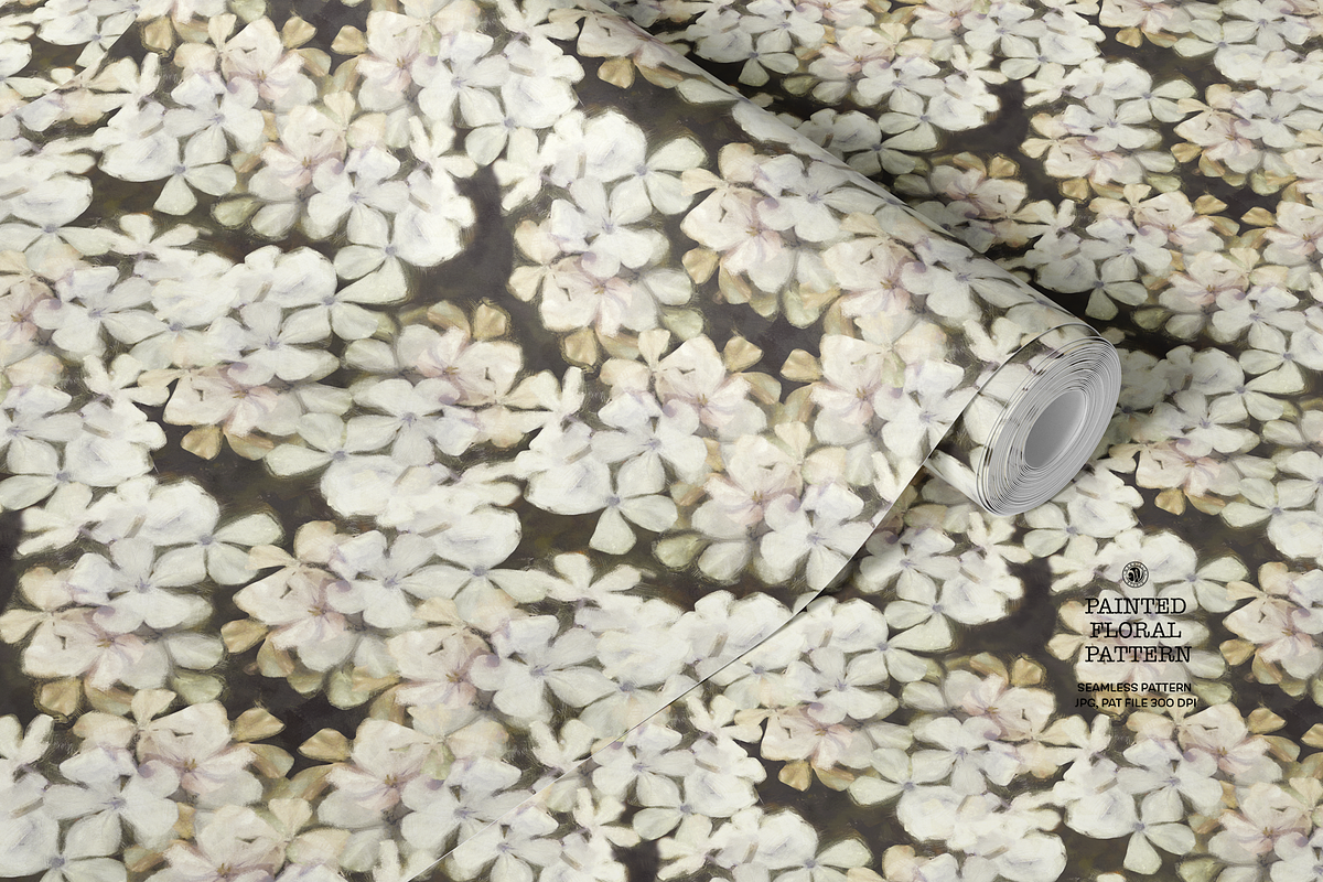 Painted Floral Wallpaper, a Wallpaper Graphic by Webvilla Studio (Photo 2 of 6)