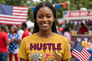 Hustle Pink Leopard Money Art, a Shirt Mockup by Vector Stall (Thumbnail 4 of 14)