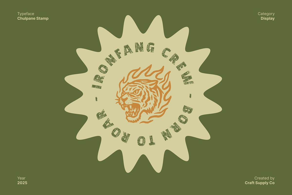 Chulpane Stamp, a Sans Serif Font by Craft Supply Co. (Photo 2 of 8)