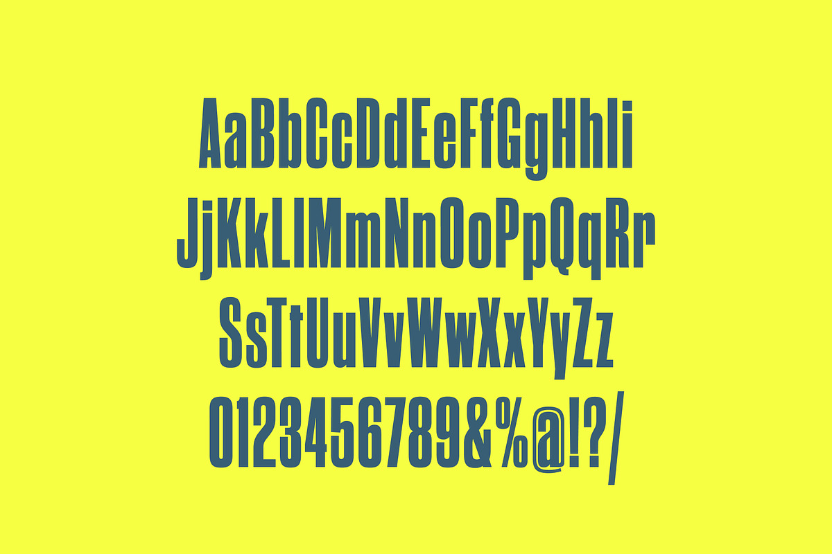 Andover Gothic Condensed — A Grotesk, a Sans Serif Font by Inlay Studio (Photo 5 of 6)