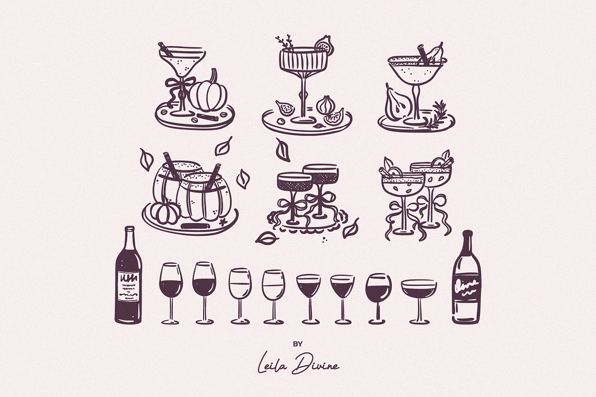 Cozy Autumn Hand Drawn Collection, a Seasonal Illustration by Leila Divine (Photo 5 of 29)