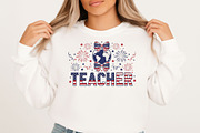 Retro Teacher 4th July Png, an Illustration by Designking (Thumbnail 2 of 6)