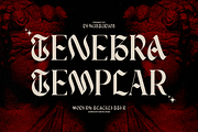 Tenebra Templar Blackletter Typeface, a Blackletter Font by Denustudios (Thumbnail 1 of 12)