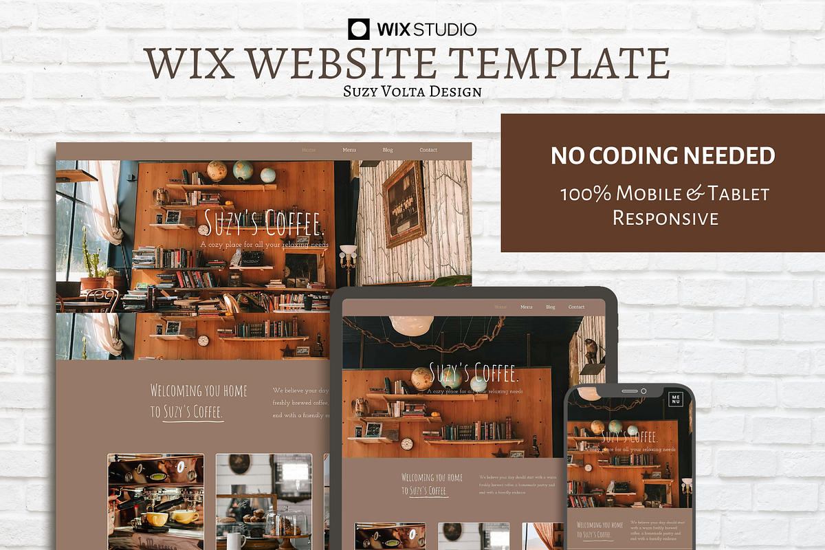 WIX Studio Website Template | Cafe, a Wix Template by Suzy Volta Design (Photo 1 of 5)