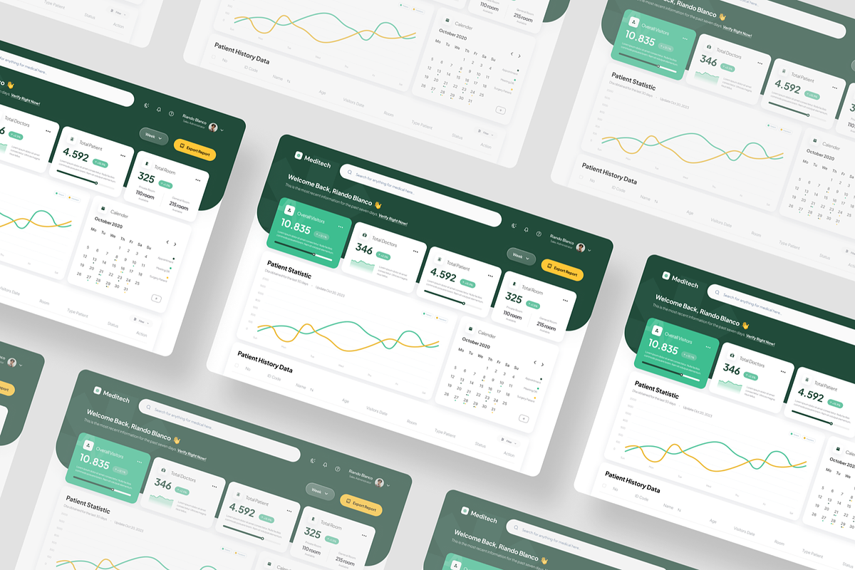 Meditecha - Hospital Admin Dashboard, a Websites & App Template by SquidPixey (Photo 4 of 5)