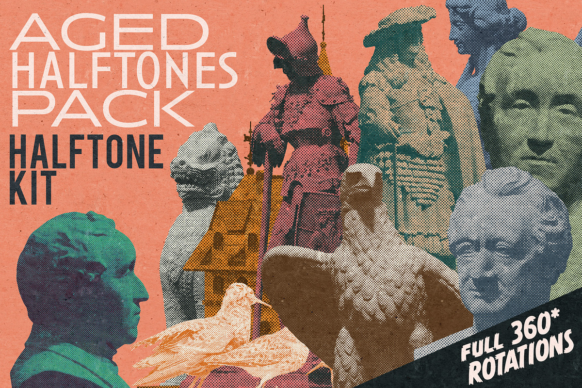 Aged Halftones - Collage Creator, an Object Graphic by Template Haven (Photo 1 of 12)
