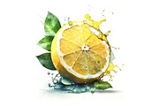 Fruit watercolor illustrations / 02, a Food Illustration by Graxaim Mock-up (Thumbnail 8 of 8)