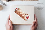 Cannolo Watercolor Illustration, a Food Illustration by Kolorata Art (Thumbnail 2 of 3)