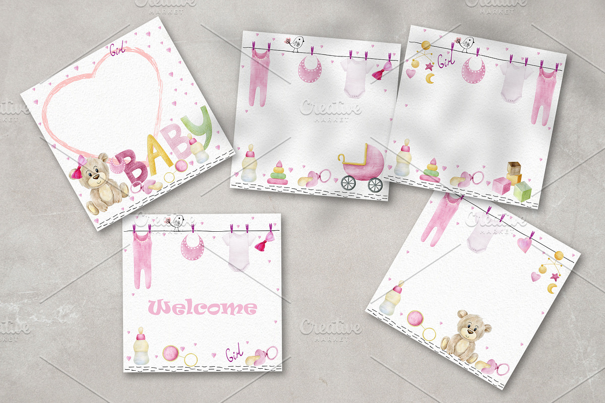 Baby boy and girl clipart., an Object Illustration by TaPilipa (Photo 15 of 15)