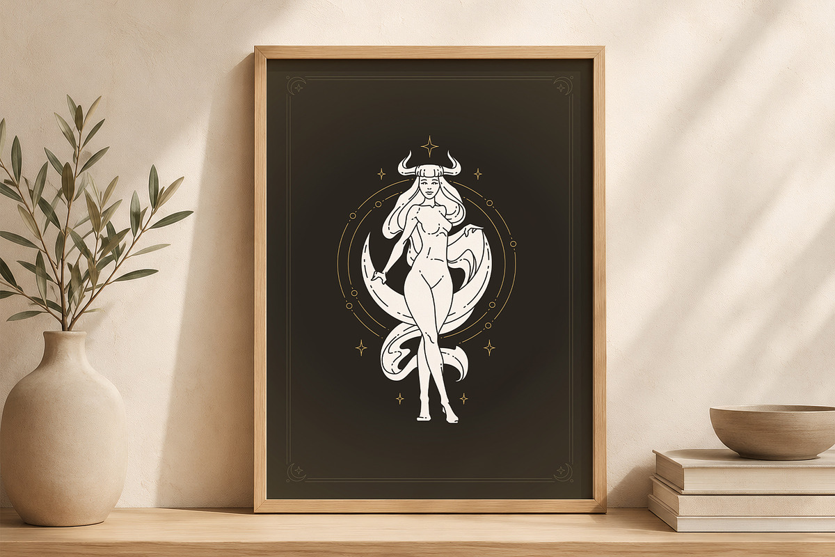 Taurus Zodiac Wall Art, a Person Illustration by Vasya Kobelev (Photo 5 of 7)