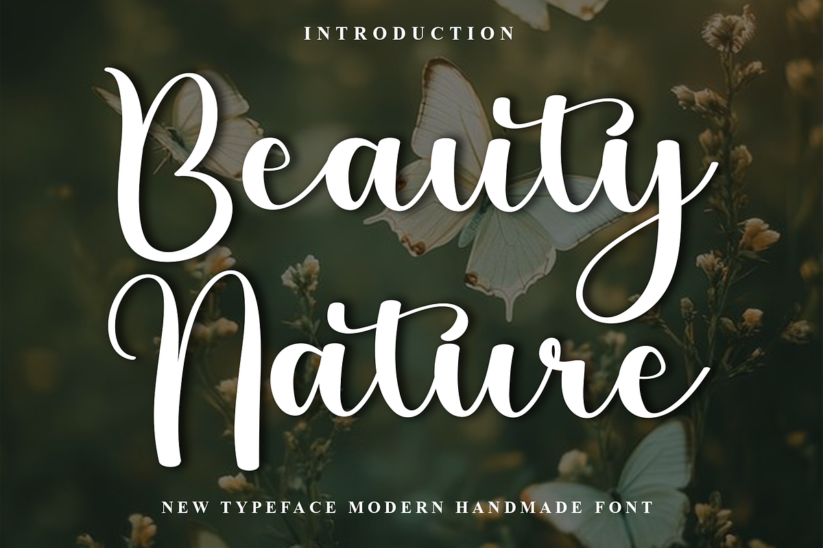 Beauty Nature, a Handwritten Font by InermediaSTUDIO (Photo 1 of 8)