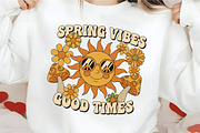 Spring Vibes Good Times Retro Sun PN, an Illustration by CrexoraLab (Thumbnail 2 of 4)