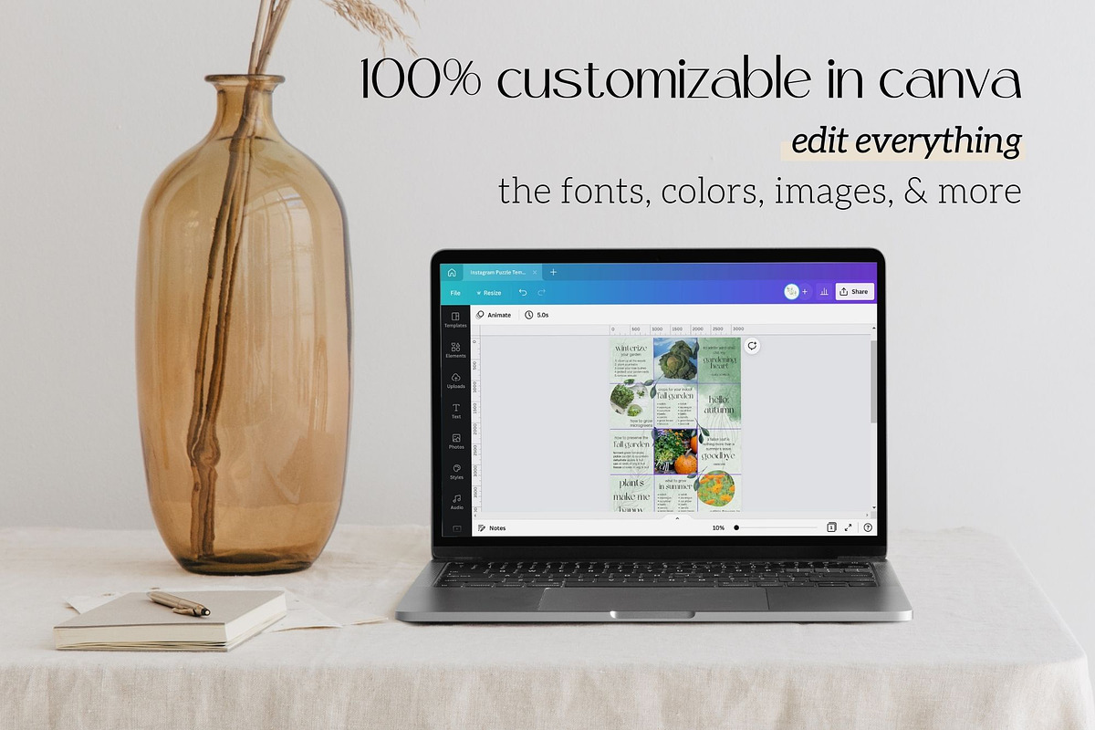 Canva Instagram Puzzle Template, a Social Media Template by Made by Melody (Photo 3 of 6)