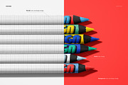 Flat Lay of Colored Pencils Mockup, a Pens & Pencil Mockup by creatsy5 (Thumbnail 3 of 5)