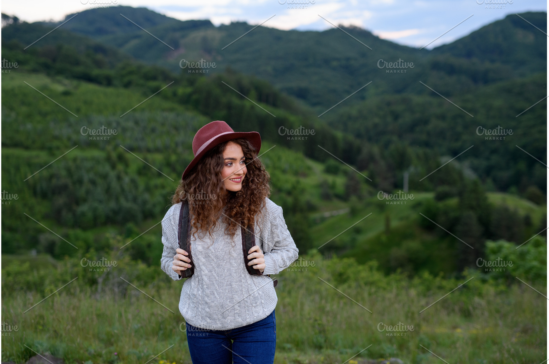 Young tourist woman traveller with, a Person Photo by HalfPoint