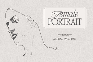 Single Line Female Portrait, a Person Illustration by TheMountBirdStudio