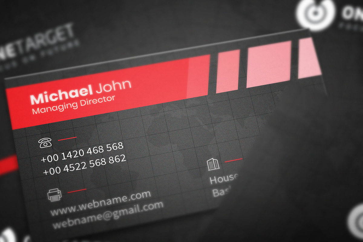 Dark Corporate Business Card, a Business Card Template by Momentostudio (Photo 4 of 4)