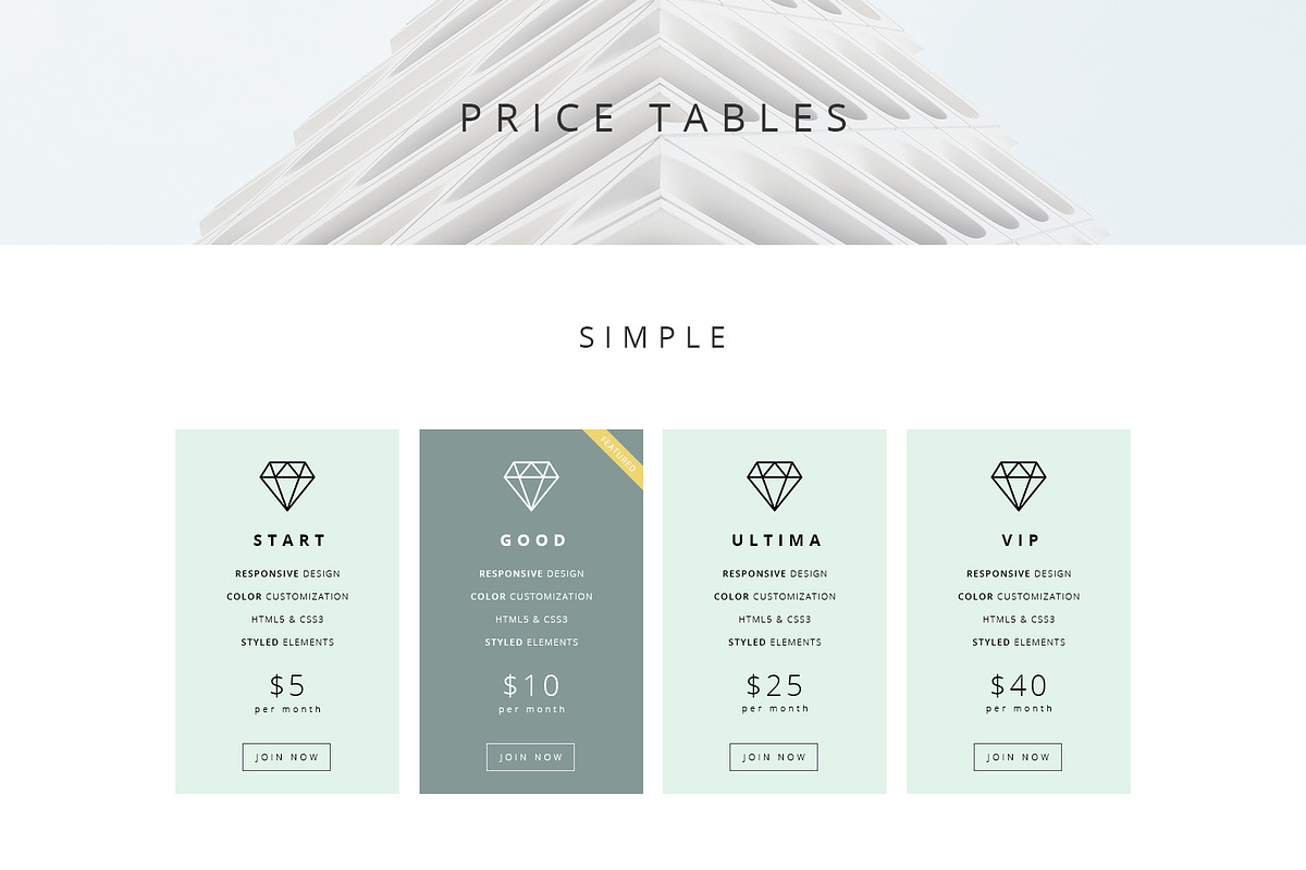 Pricing Tables, a Templates & Theme by TarasKot (Photo 2 of 2)