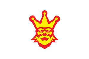 Old Man Beard With Crown Logo