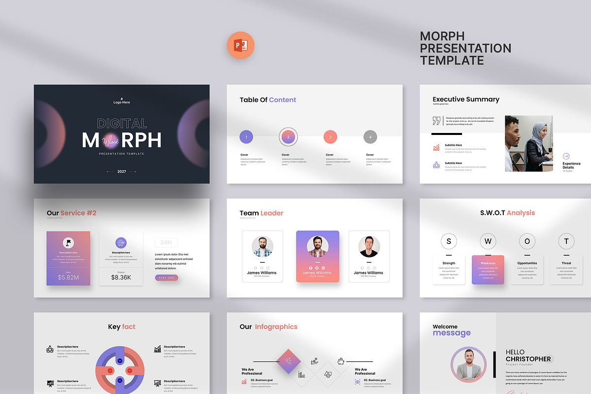 Morph Business Presentation, a Presentation Template by KreateTribe (Photo 1 of 6)