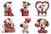 Whimsical Valentines Dog Clipart, an Illustration by Daily.Designs (Thumbnail 4 of 8)