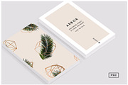 Palm + Geometry Business Card, a Business Card Template by Human-made. Made to feel. (Thumbnail 1 of 4)