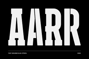 Bokarms | Slab & Stencil, a Slab Serif Font by ESEM
