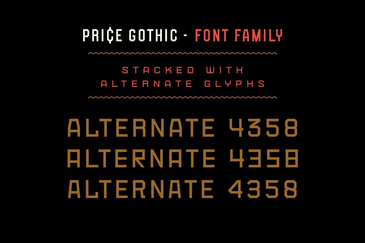 Price Gothic Font Family, a Sans Serif Font by Price Foundry (Photo 3 of 10)