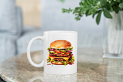 Big Hamburgers Sublimation Clipart, an Object Graphic by Regulrcrative (Thumbnail 6 of 9)