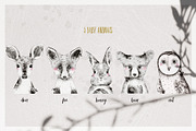 WOODLAND BABIES watercolor set, an Animal Illustration by Natali Smolova (Thumbnail 4 of 7)