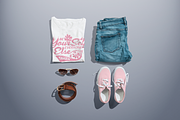 Women's Crew Neck T-shirt Mock-up, a Shirt Mockup by Mint Pixels (Thumbnail 3 of 7)