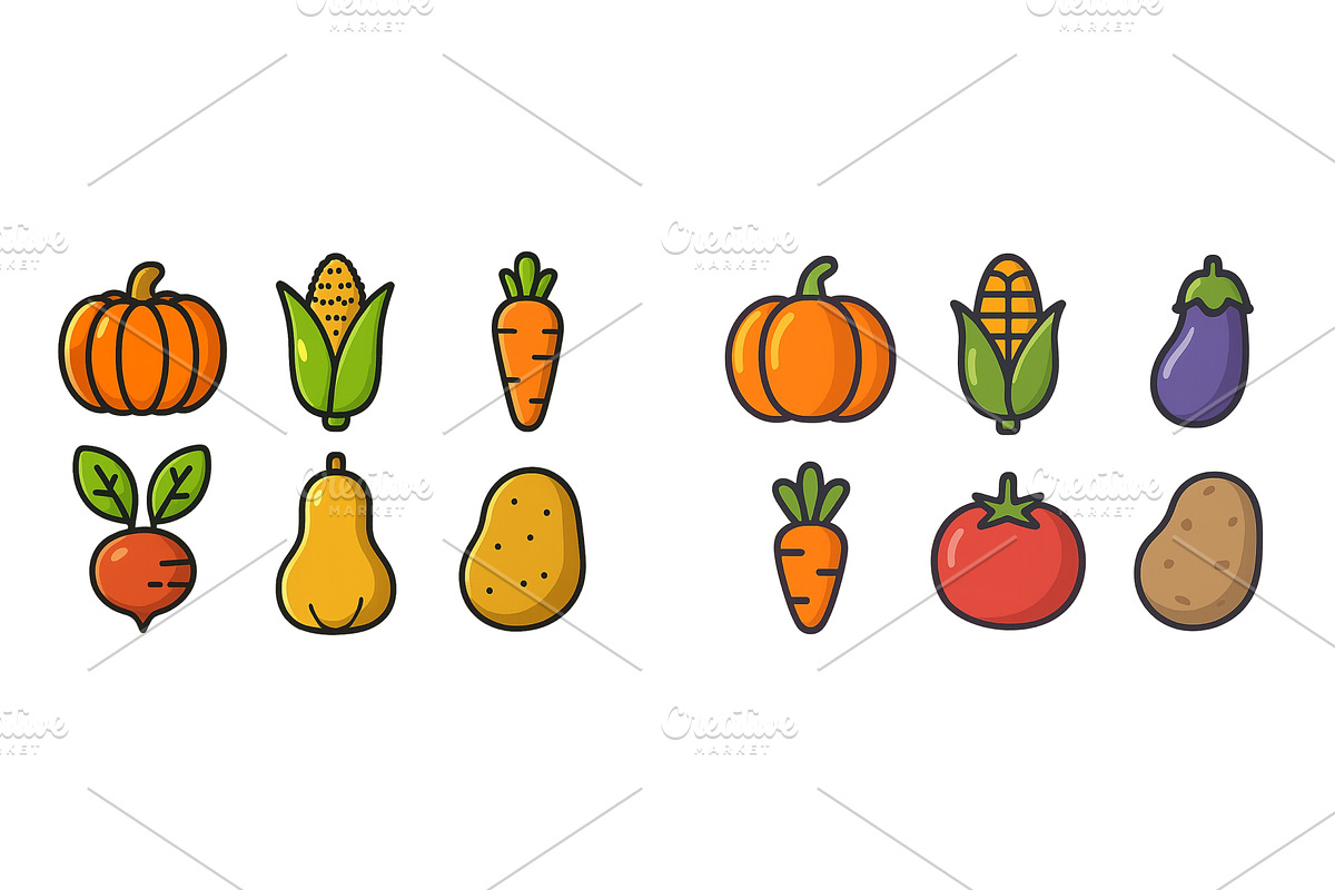 Colorful collection of vegetables, a Food Illustration by ZinetroN