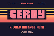 Ceroy - Bold Vintage Font, a Sans Serif Font by Tiptop Graphic (Thumbnail 1 of 10)