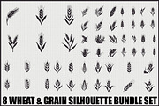 Rustic Wheat Silhouette Design, an Illustration by hafijul (Thumbnail 1 of 9)