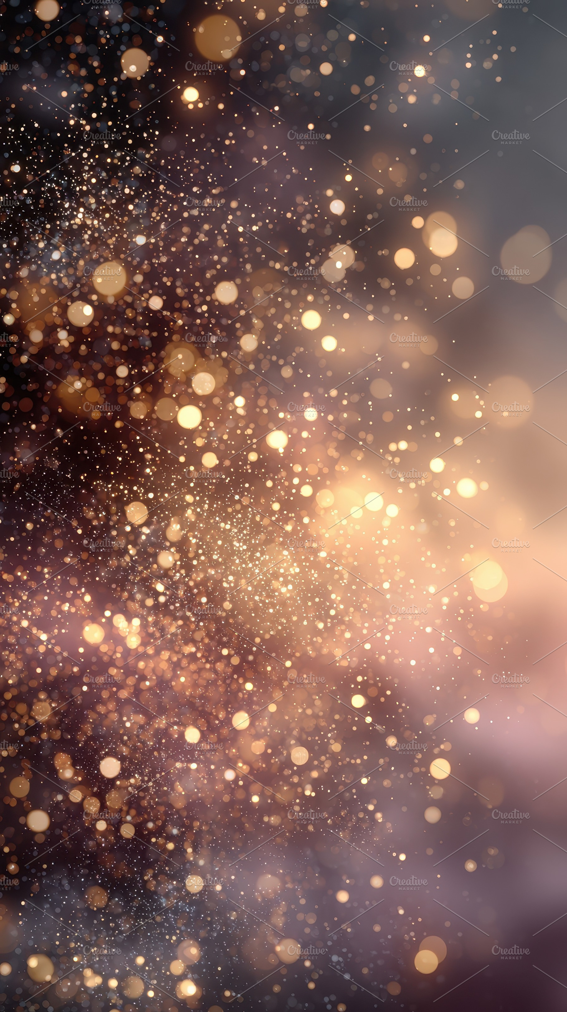 Golden bokeh lights sparkling backgr, a Photo by Pixeness Studio