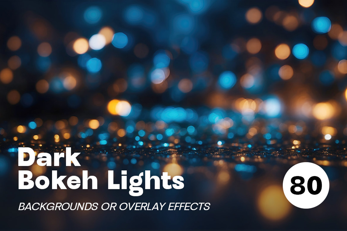 Dark Bokeh Photo Overlay Effects, a Background Graphic by Deeezy (Photo 1 of 14)