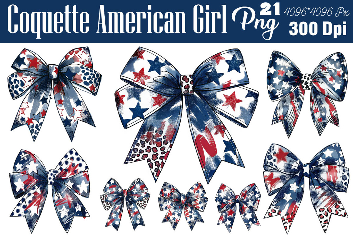 Coquette American Girl Png, 4th of J, an Object Graphic by DollarSmart