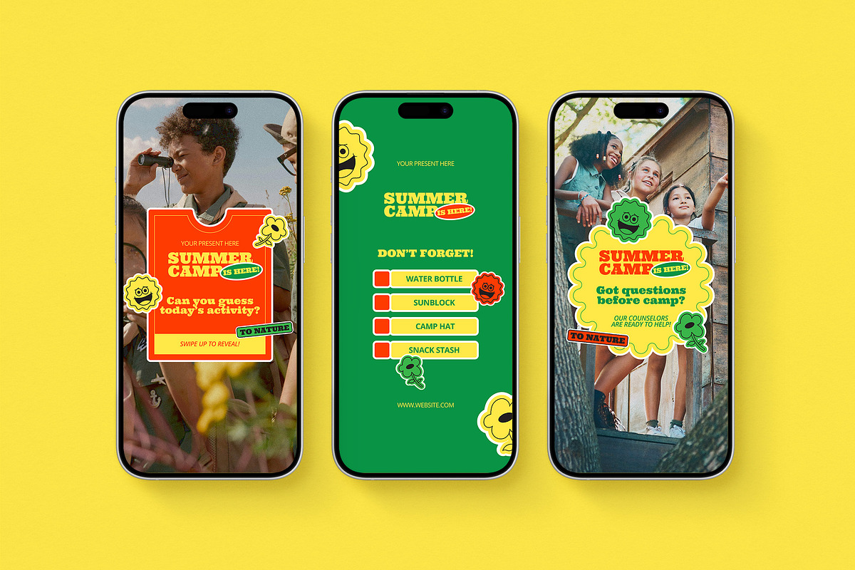 Summer Camp Instagram Templates, a Social Media Template by Supanium Studio (Photo 3 of 5)