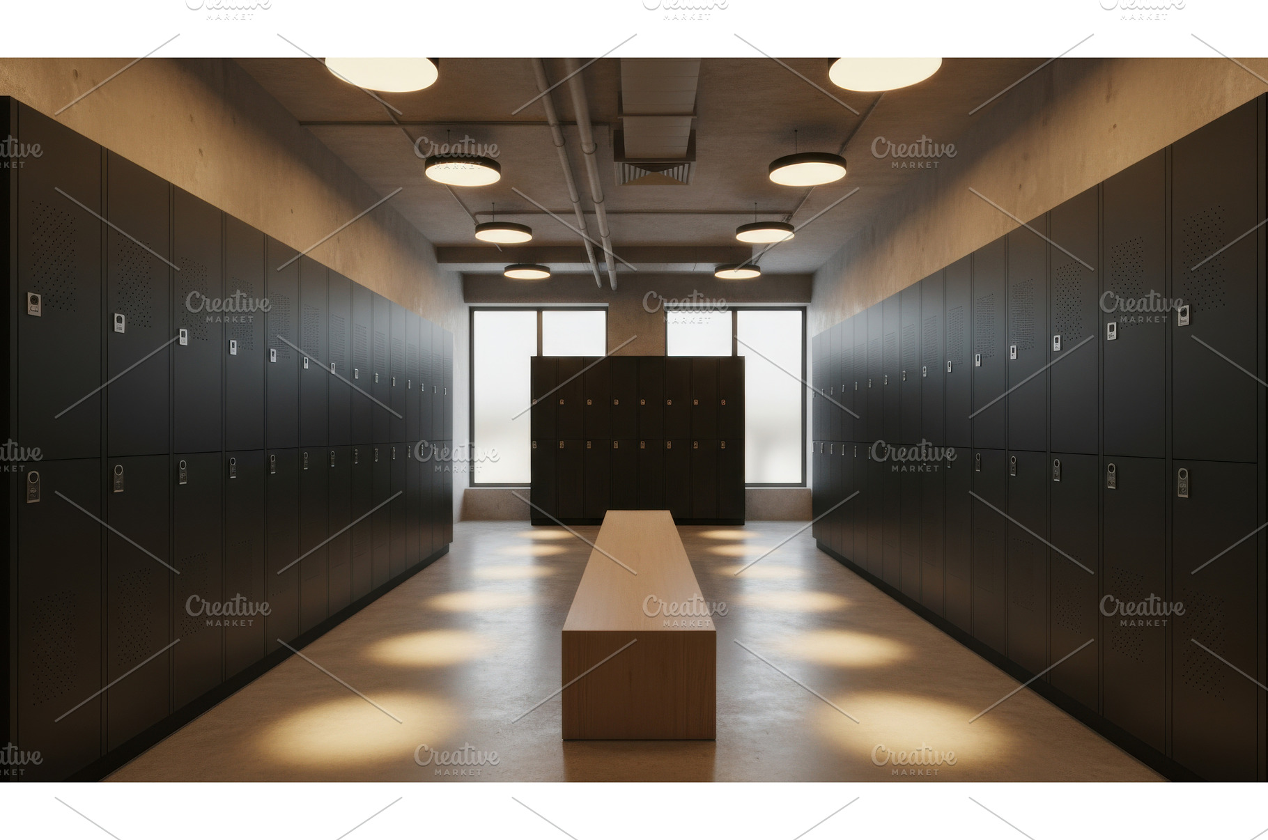Modern locker room interior with, an Architecture Photo by Igor Tichonow