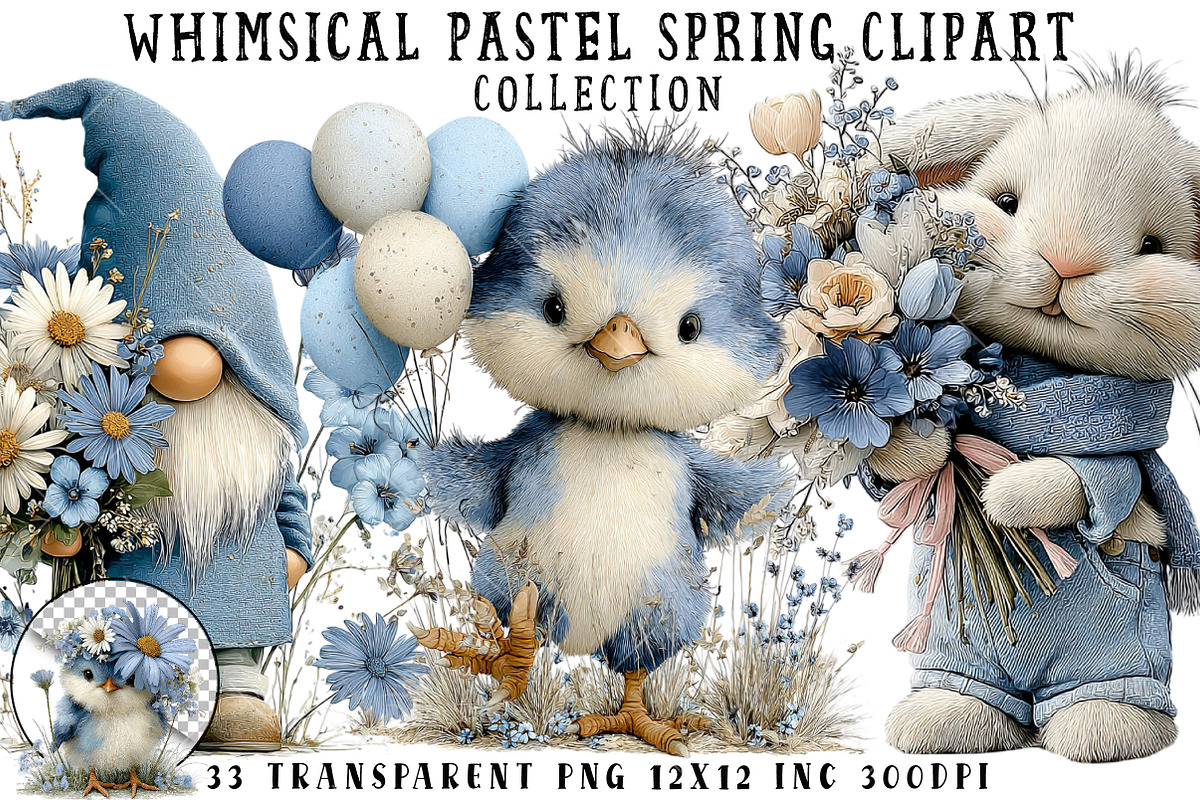 Whimsical Pastel Spring Clipart, an Illustration by OK Design (Photo 1 of 6)