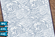 Japanese seamless patterns set, a Pattern Graphic by Elen-Lane (Thumbnail 3 of 7)
