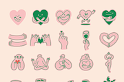 Self love, vector illustrations, an Object Graphic by venimo (Thumbnail 15 of 15)
