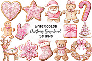 Pink Christmas Gingerbread Sublimati, an Illustration by CraftArtStudio (Thumbnail 1 of 6)