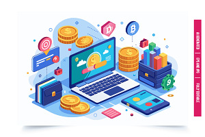 Online Financial Management, an Illustration by Tanuart