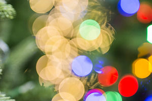 Sparkling Christmas light bokeh phot