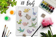 Birds and Flowers, a Pattern Graphic by Olesya Agudova (Thumbnail 4 of 9)