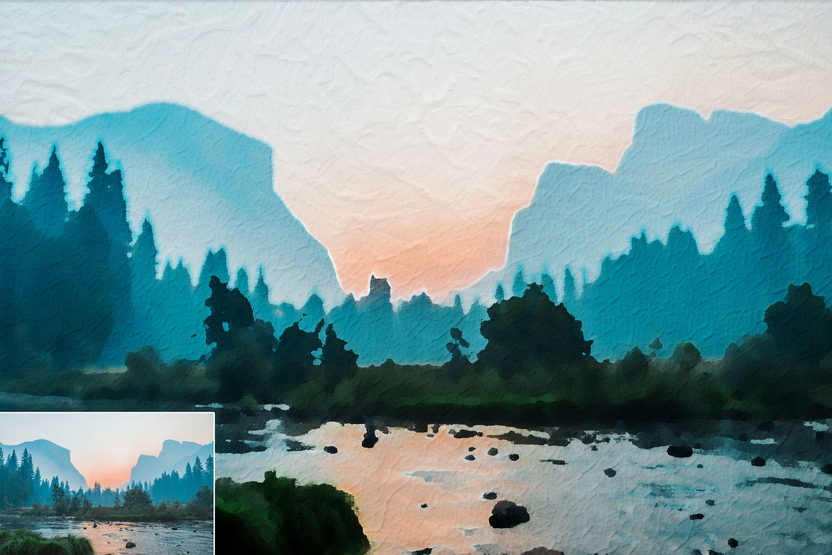 Artistic Oil Paint Effect Photoshop, an Action Add-On by liptouse (Photo 2 of 9)
