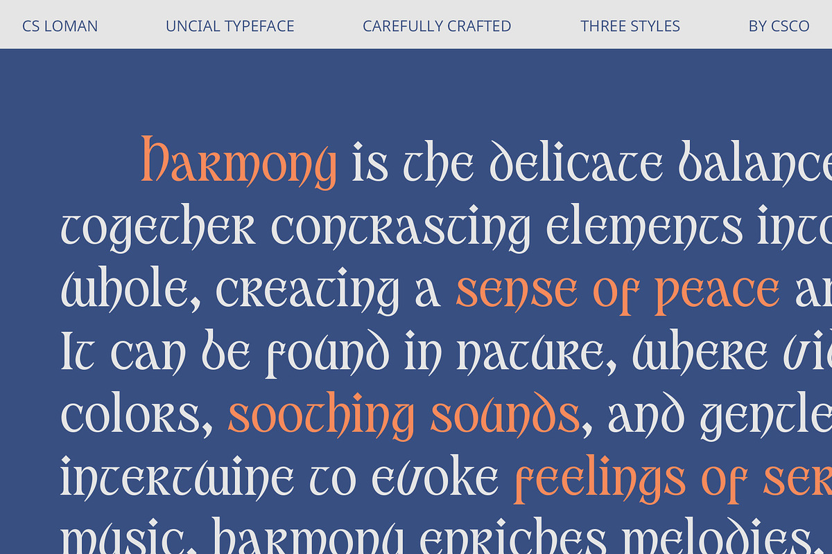 CS Loman – Uncial Font, a Serif Font by Craft Supply Co. (Photo 5 of 8)