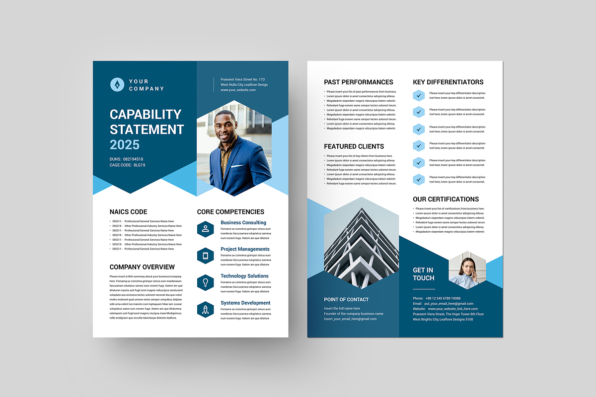 Capability Statement Bundle, a Flyer Template by Leaflove (Photo 4 of 10)