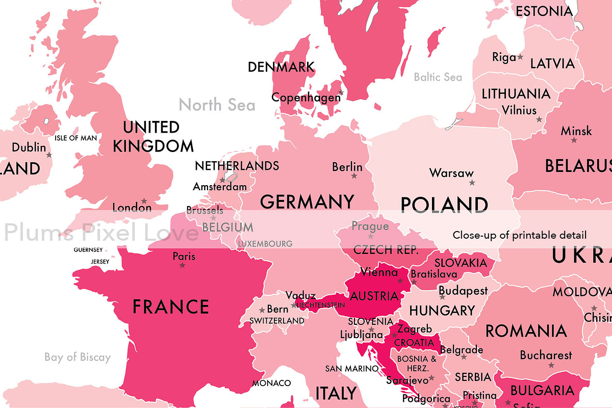 Detailed World Map 60x40 max - jpeg, a Work Illustration by Plums Pixel Love (Photo 2 of 7)